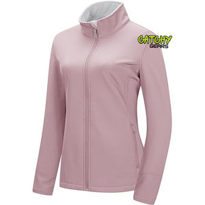 Haute qualité femmes coupe-vent polaire Softshell veste personnalisé hiver Nylon support fermeture éclair en gros résistance au froid doux polaire - Product Image 4