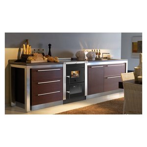 Estufa de Leña Nordica VICENZA EVO VST 6kW, 4 Estrellas, Acero Inoxidable, 60x60x85cm - Product Image 2