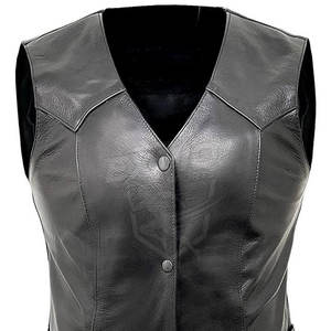 Chaleco de Cuero para Mujer de Alta Calidad OEM, Hecho a Medida, Transpirable y de Venta Caliente - Product Image 4