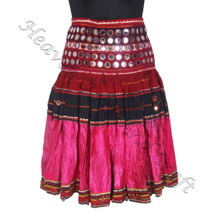 Ethnic Design Tribal Kutch Cotton Hand Embroidery Vintage Bohemian Banjara Skirts Banjara Skirt Rabari Collectible Banjara Skirt - Product Image 4