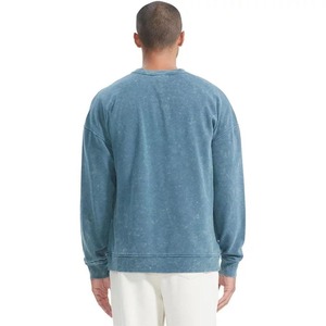 Sweat-shirt à col rond surdimensionné pour homme, couleur unie, 100% coton, molleton français, pull décontracté pour l'hiver - Product Image 2