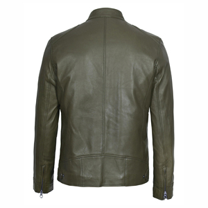 Chaqueta de cuero para hombre de calidad superior al por mayor, tallas personalizadas, tejido de estambre, cuello levantado, logotipo frontal, chaqueta acolchada de colores personalizados - Product Image 2