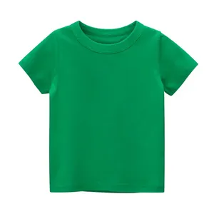 Custom embroidered t-shirts+kids 7 year old t shirt size infant wholesale price bulk rates t shirts manufacturer Kelly green