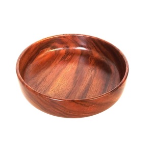 Best Price on Food-Safe Wooden Tableware Non-Breakable <b>Bowl</b> for Adults' <b>Snacks</b> and Meals - Product Image 1
