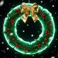 Enseigne au néon LED de Noël au design élégant de pingouin, bandes LED personnalisables pour café, bar, restaurant, publicité pour les fêtes d'hiver