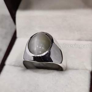 Wholesale <b>Mens</b> <b>Ring</b> New Arrival Natural Grey Moonstone Gemstone June Birth Anniversary Gift Jewelry 925 Sterling <b>Silver</b> <b>Ring</b> - Product Image 2