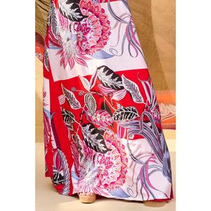 Ensemble de costume pour femme en coton et soie non cousu, 3 pièces, rouge - Product Image 6