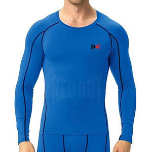 Customized Logo Printing Compression <b>T</b>-<b>shirts</b> Full Sleeves Lightweight <b>Men</b> Compression <b>T</b>-<b>shirts</b> - Product Image 3