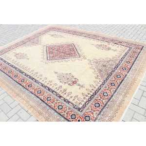 Tapis turc vintage 9,1 x 11,2 pieds, tapis surdimensionné, tapis en laine rouge - Product Image 4