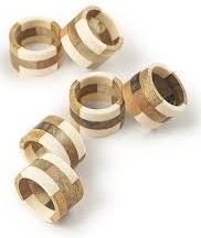 แหวนผ้าเช็ดปากทำจากไม้ผิวเรียบหรูทนทานและมีสไตล์การตกแต่งโต๊ะสำหรับงานเลี้ยงอาหารค่ำแบบทางการ - Product Image 3