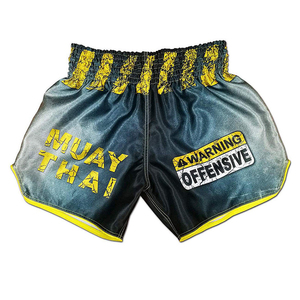 Pantalones cortos de Muay Thai DE LUCHA Mma Kick Boxing elásticos lisos al por mayor de fábrica de alta calidad, ropa de artes marciales, pantalones cortos de Muay Thai de secado rápido - Product Image 1