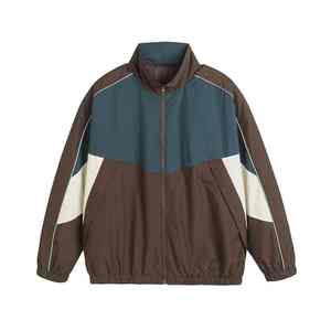 แจ็กเก็ตกันลมบล็อกสีมีซิปน้ำหนักเบาแบบลำลองสำหรับผู้ชาย - Product Image 4