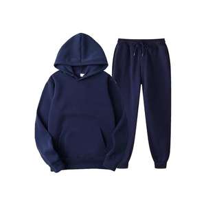 Chándal de invierno gris y negro y Gymsuit para hombre y mujer con capucha de calidad genuina con sudaderas con capucha de lana inferior logotipo personalizado - Product Image 3