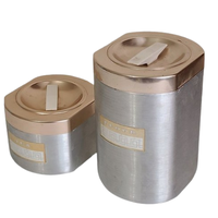 Boîte de rangement et de récipient rustique en métal avec couvercle en acier