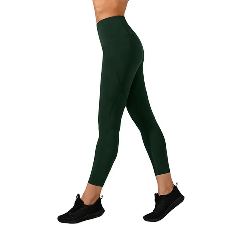Meia leggings de spandex de bambu, roupas esportivas de yoga, materiais de alta qualidade para fabricantes