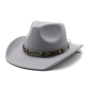 Chapeau de cowboy en laine 100% au design personnalisé - Style formel, prêt pour le sport et les voyages, unisexe adulte - Product Image 4