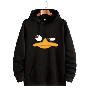 Sudadera con capucha con estampado de pato personalizada para hombre, Jersey gráfico de moda con bolsillo de canguro, Sudadera con capucha cómoda holgada con cordón - Product Image 1