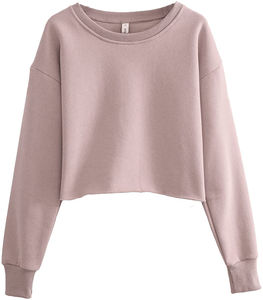 Qualité supérieure personnalisée femmes coton sweats Streetwear sweats brodés col rond recadrée femmes 2026 - Product Image 5