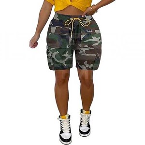 Pantalones cortos Cargo de algodón para mujer, ligeros y transpirables, venta al por mayor, pantalones casuales de cintura media, ropa de calle elegante de diseñador para mujer - Product Image 4