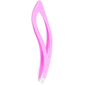 Pince à épiler inclinée en gros faite à la main couleur rose enduit sourcils visage et épilateur pince à épiler sourcils - Product Image 1