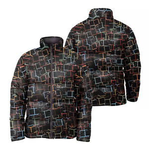 Winter Coat Warm Thicken Coat Puffer Jacket for Man <b>Slim</b> Fit Zip Front Puffer Jacket With Sublimation Printed Design - Product Image 1