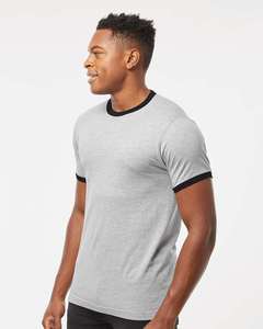 Léger respirant séchage rapide Logo personnalisé sonnerie T-Shirt col rond coton Fitness manches courtes unisexe coupe ample hommes - Product Image 1