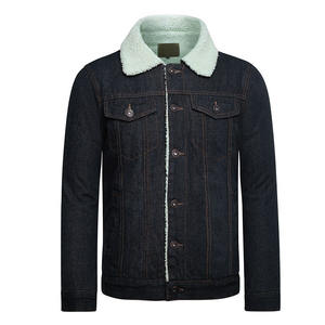 Vestes en denim pour hommes Veste en jean 100% coton pour hommes, blousons bombardier décontractés Streetwear Veste en jean - Product Image 1
