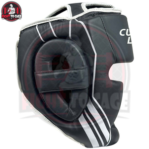 Protège-tête de boxe avec protection menton et joues en cuir PU/véritable, personnalisable, qualité supérieure, durable, doux et confortable - Product Image 3