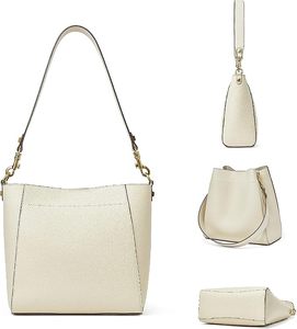 Sacs fourre-tout seau pour femmes avec un design en cuir avec sacs à main et sac à bandoulière avec une large sangle amovible - Product Image 5