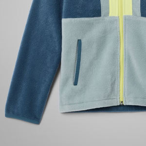 Sweat-shirt confortable et respirant pour garçons, design à blocs de couleur, avec poches zippées, col montant, manches longues, prix d'usine - Product Image 3