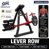 Equipo de Ejercicio de Fuerza Comercial: Máquina de Remo con Barra en T, Equipo de Gimnasio para Fitness, Remo con Palanca Inclinada para Club