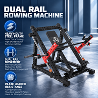 BN Plate Loaded Double Track Row Pull Back Machine, équipement de musculation du dos à charges libre pour salle de sport commerciale et studio de fitness, vente en gros