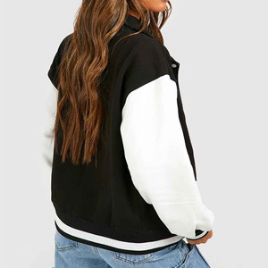 Customized Wool Body Leather Sleeves Varsity Jackets Baseball Letterman Varsity Jackets Best for Indoor and Outdoor <b>Stand</b> Women - Product Image 3