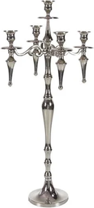 เชิงเทียนสีเงินหรูหราแกนกลาง5เชิงเทียนตกแต่งงานแต่งงานสไตล์วินเทจ - Product Image 2