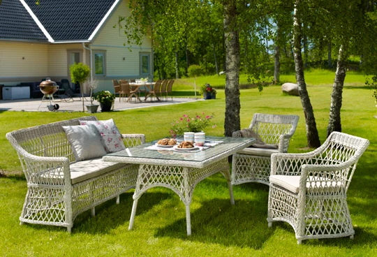 Outdoor set garden 2 chair 1 table 1stool/ patio rattan furniture
