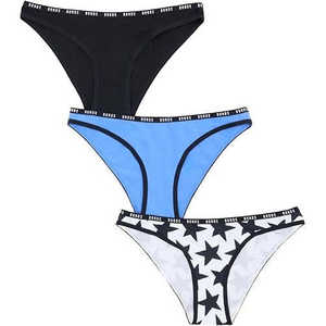 Lot de 3 culottes hipster taille haute pour femme, en coton mélangé doux et extensible, sans armatures, confort quotidien, taille basse - Product Image 2