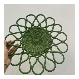 Assiette en rotin fabriquée à la main, élégante et polyvalente, idéale pour les fruits, le pain, la décoration murale, légère, robuste, qualité d'exportation - Product Image 4