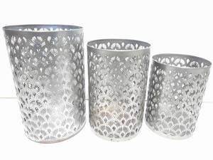 Support votif de Noël à motifs de feuilles en métal moderne Support de pilier de décoration de maison élégante - Product Image 4