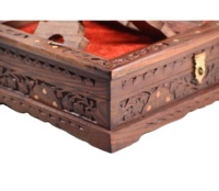 Rehaussez votre chambre avec un porte-livre pliable en bois de rose avec boîte de rangement, design traditionnel