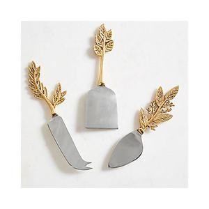 Stainless Steel Loop Design Handle Gold Plated Cheese <b>Set</b> stainless steel cheese <b>set</b> Stainless Steel Cheese <b>Set</b> - Product Image 2