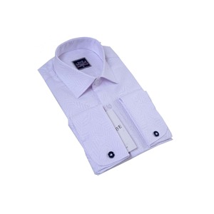 Camisa Casual Blanca para Hombre con Estampado de Hojas, Puños Dobles Franceses, Tallas de la XS a la 4XL, Camisas Casuales, Caja de Regalo de Cartón - Product Image 3