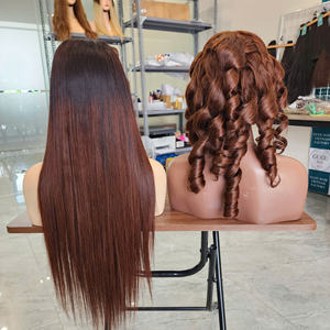 Perruque longue brune lisse fermeture de cheveux de haute qualité 5*5 cheveux humains de haute qualité - Product Image 3