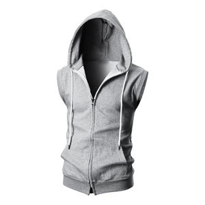Custom Fashion Athletic Sport Printed Hoodies Low Moq Wholesale Man Custom Gym Men Sleeveless Muscle Hoodie Men - Product Image 1