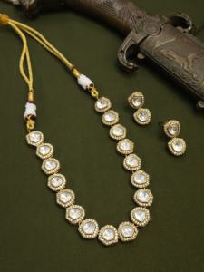 Luxury Premium Quality Gold-Plated Brass <b>Moissanite</b> <b>Necklace</b> Earrings Set Zirconia Wedding Parties Anniversaries Gift - Product Image 2