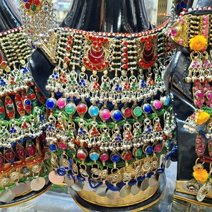 Meilleur prix, ensemble de bijoux afghans légers et robustes, collier vintage, boucles d'oreilles, forme personnalisée pour femmes, filles, Offre Spéciale pour mariage - Product Image 6