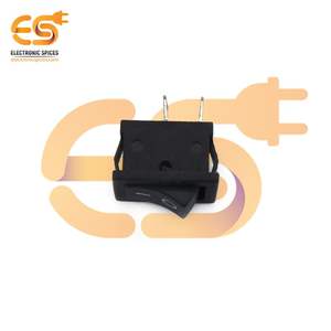 ESPECIAS ELECTRÓNICAS 3314GO 6A 250V AC Interruptor basculante de plástico pequeño 2 pines SPST Color negro CN - Product Image 3