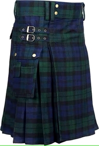 Traje de Kilt Escocés para Boda, Tendencia Actual, Plisado en la Cintura, Clásico, de Lana Acrílica, Estilo Highland, Tartán, Impermeable, Personalizable - Product Image 3