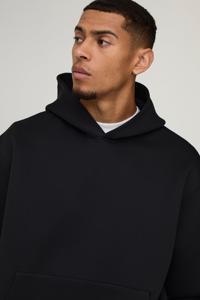 Vente en gros 100% coton Survêtement de sport pour hommes Conception personnalisée Logo Noir Surdimensionné Boxy Lavage à l'acide Tenue de jogging à capuche d'hiver - Product Image 6