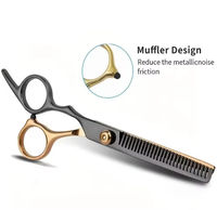 Ciseaux à cheveux 6 "en acier inoxydable pliable rasoir et peigne salon de coiffure ciseaux de coupe de cheveux amincissement cisailles ensemble de coupe de cheveux