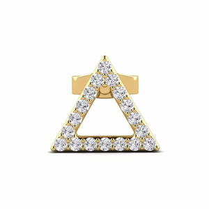 ประกายนิรันดร์: เพชรโมอิส-ชุด10K ทองชาย earringsopuous ส่องแสง: ต่างหูเม็ดเดี่ยวสีทอง10K สำหรับผู้ชาย - Product Image 1